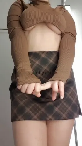 I never wear a bra in class,i hope my teacher notices it