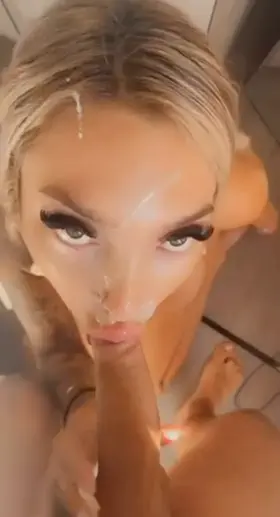 Got a massive load than i lick every drop