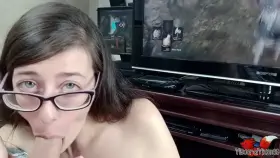 OC: I love sucking my roommate's dick when he games!