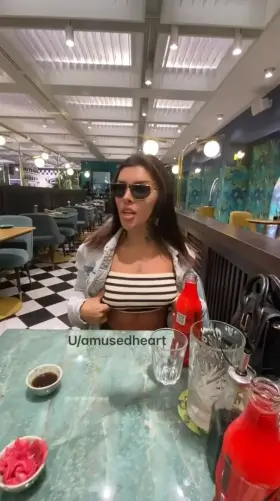 I love doing it in restaurants!