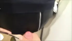 Girl lets BF cum on her skirt then struts through store after