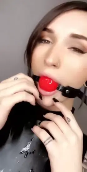 Ballgagged Spit drooling
