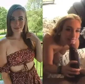 College slut on her knees for BBC