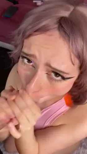 Sucking dick till swallowing last drop in my mouth