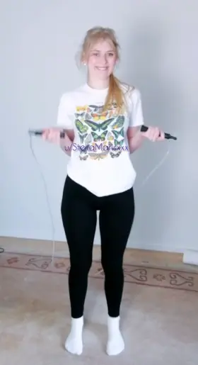 I never thought I'd use a jump rope to strip my clothes off...