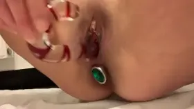 Plugged and having fun with my new candy 🍭 dildo🤩