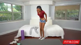 Skinny Black Girl On White Dick