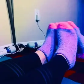 Can you take these little fuzzy socks off me??