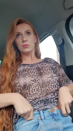 Hope you like my sneaky boob flash while I wait at the shops [oc]