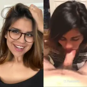 My 19 year old latina girlfriend giving me a blowjob