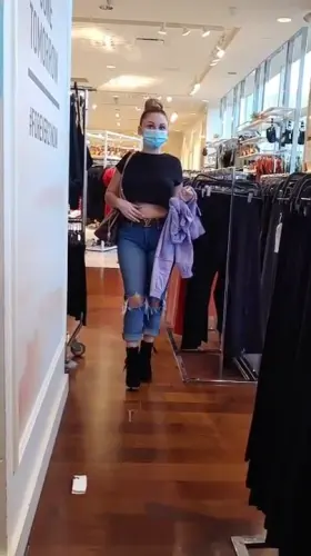 Shopping is great opportunity to flash!