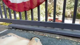 32 (M) First warm day in a minute. Everyone’s outside! Enjoying it in my own way 😈