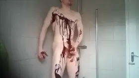 Happy Easter. Melting Easter eggs and pouring them over myself and had a wank and cum everywhere