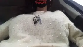 goth gf Raven Hex exposes her tits in public