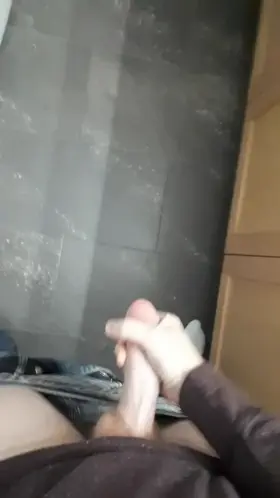 Quick cum while company is over