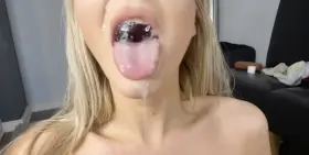 I’m happiest with cum all over my face