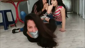 Angry Mom Bound And Foot Worshipped By Her Two Brats