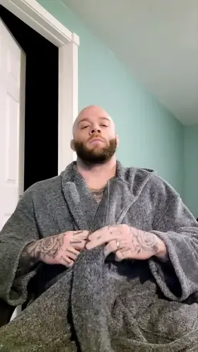 What's Dad hiding under that robe? (34)