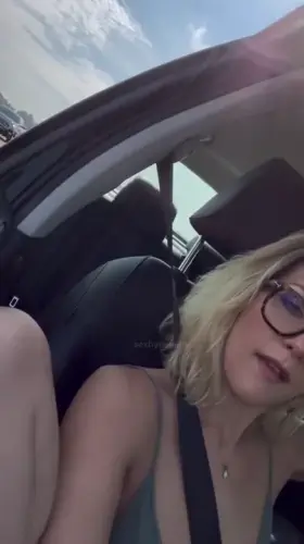 Tasting myself on his fingers in traffic