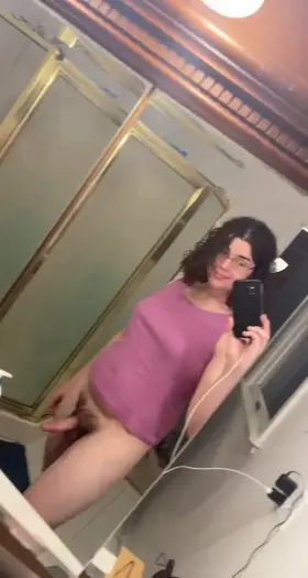 My breasts are starting to look so pronounced through my pink nighty! 🌸