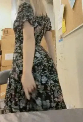 Risky reveal at work, hehe