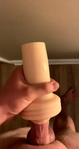 a cock ring and a stroker means a big load