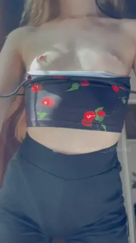 Are my boobies adorable enough to feel your tongue? :3