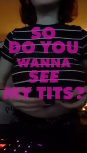 Wanna see my tits, whiteboy?