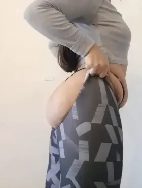 DO YOU LIKE THE WAY THESE LEGGINGS LOOK ON ME? OR DO YOU WANT ME TO TAKE THEM OFF SO YOU CAN EAT MY ASS?