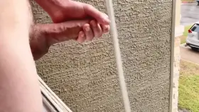 Shooting it out the 2nd floor window