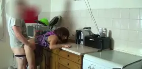 Stepson fucks stepmom while she is stuck