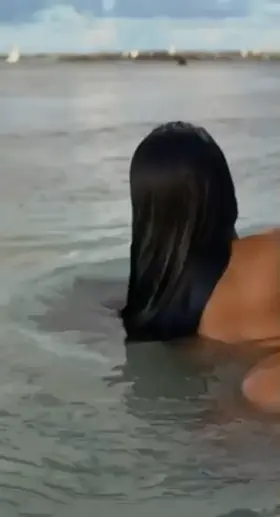 Beautiful Wet Body On The Beach