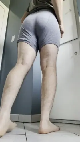 This is me stripping after workout