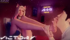 Worshipping Ahri Foot (Allfs3d) [League of Legends]