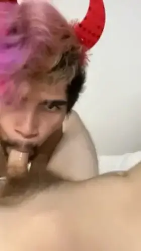 Sucking my fiancé’s big fat cock. 😈