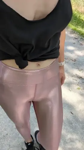 Teasing on the local running trail