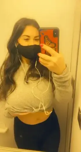 I got to do my favorite thing today... Flash my big boobs in the airplane bathroom for you guys!! With bonus ass