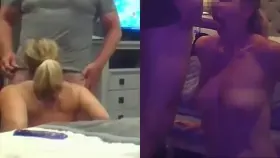 Spitscreen of me giving hubby no-hands head. Describe me in 1 word.