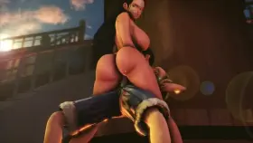 Nico Robin riding Luffy (Jujala) [One Piece]