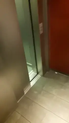 At the elevator