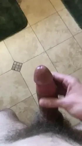 Shooting ropes of cum on the floor