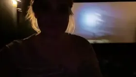 Flashing my tits while in the cinema [GIF]