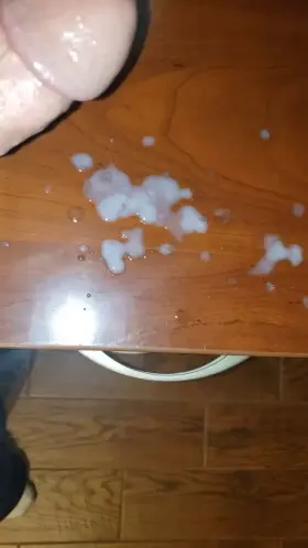 Someone worked me up good last night and I blew a monster load over my desk!