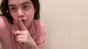 Sneaking off to flash my perky titties online makes me feel so naughty!