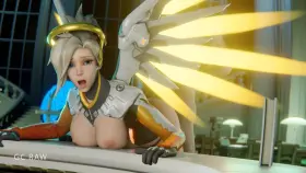 Mercy cooks dinner [Overwatch] (GCraw)