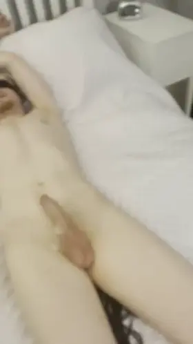 Handcuffed to the bed and left covered in my own cum