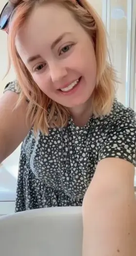 No makeup, scars, loose skin and milky boobs.. but a cute smile and a wild ride 🥰