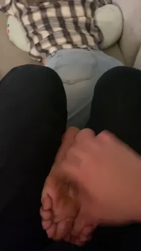 When a pretty Asian girl puts her feet in your lap, you have a sworn duty to tickle them, no matter how hysterically ticklish she might be