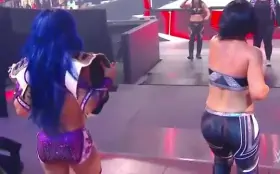 Bayley and Sasha Banks’ fat asses on full display 🍑