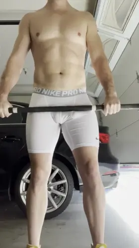 White compression shorts are the best to workout in ;)